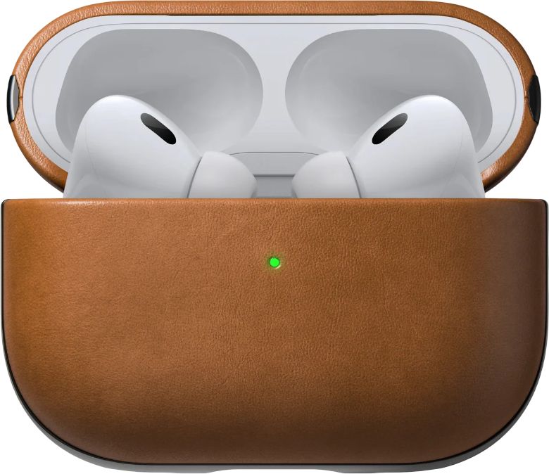 Nomad Modern Leather Case English Tan for Airpods Pro 2nd Gen